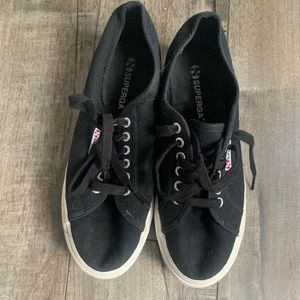 Superga platform canvas shoes - size 10